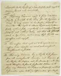 Karta Praw, kopia podpisana w Federal Hall, 1789 (tusz na papierze)